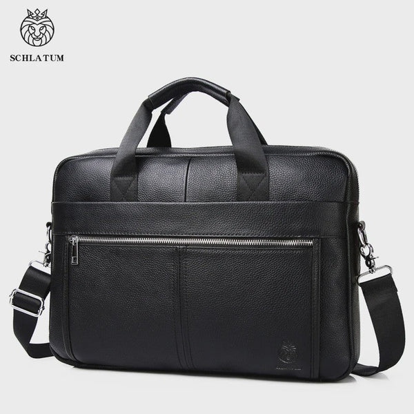 Luxe Leren Aktetas voor Heren - 15 Inch Laptoptas van Echt Leer