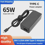 65W USB-C Laptop Lader Adapter 20V 3.25A voor Lenovo Thinkpad
