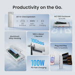 Vention USB-C Hub & M.2 NVMe SSD Enclosure: 10Gbps, 100W PD Oplader