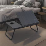 Multifunctionele Bedtafel: Opvouwbaar Laptop Bureau met Hoogteverstelling & Bekerhouder