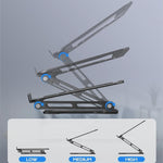 Verstelbare Aluminium Laptop & Tablet Stand - Draagbaar, Opvouwbaar & Koelend