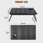 Opvouwbare Laptoptafel met 5 Hoogtestanden, Bekerhouder & Verstelbaar Bureau - Ideaal voor Bed, Bank of Balkon