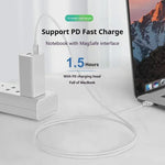 USB-C naar MagSafe 2 T-vorm Kabel voor MacBook Air/Pro - 1.8m Gevlochten Snellader
