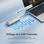 Vention USB-C Hub & M.2 NVMe SSD Enclosure: 10Gbps, 100W PD Oplader