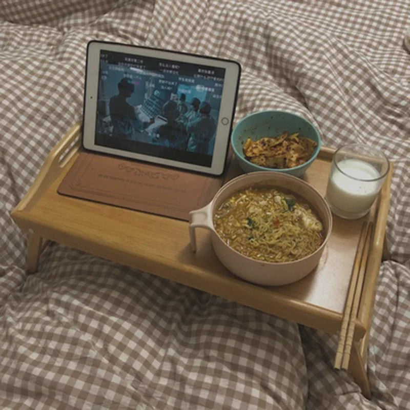 Opklapbare Bedtafel 50cm - Laptoptafel, Ontbijtplateau & Bureau voor Balkon/Slaapkamer