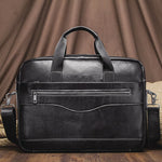 Luxe Leren Aktetas Heren - Draagbare Laptoptas & Schoudertas voor Kantoor en Reizen