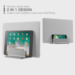 Verticale Laptopstandaard voor Macbook Air/Pro & Desktop - Dubbel & Verstelbaar (tot 17.3 Inch)