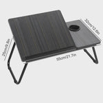 Multifunctionele Bedtafel: Opvouwbaar Laptop Bureau met Hoogteverstelling & Bekerhouder