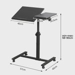 Verstelbare Laptoptafel op Wielen - Inklapbaar & Mobiel Sta-bureau voor Bed en Bank